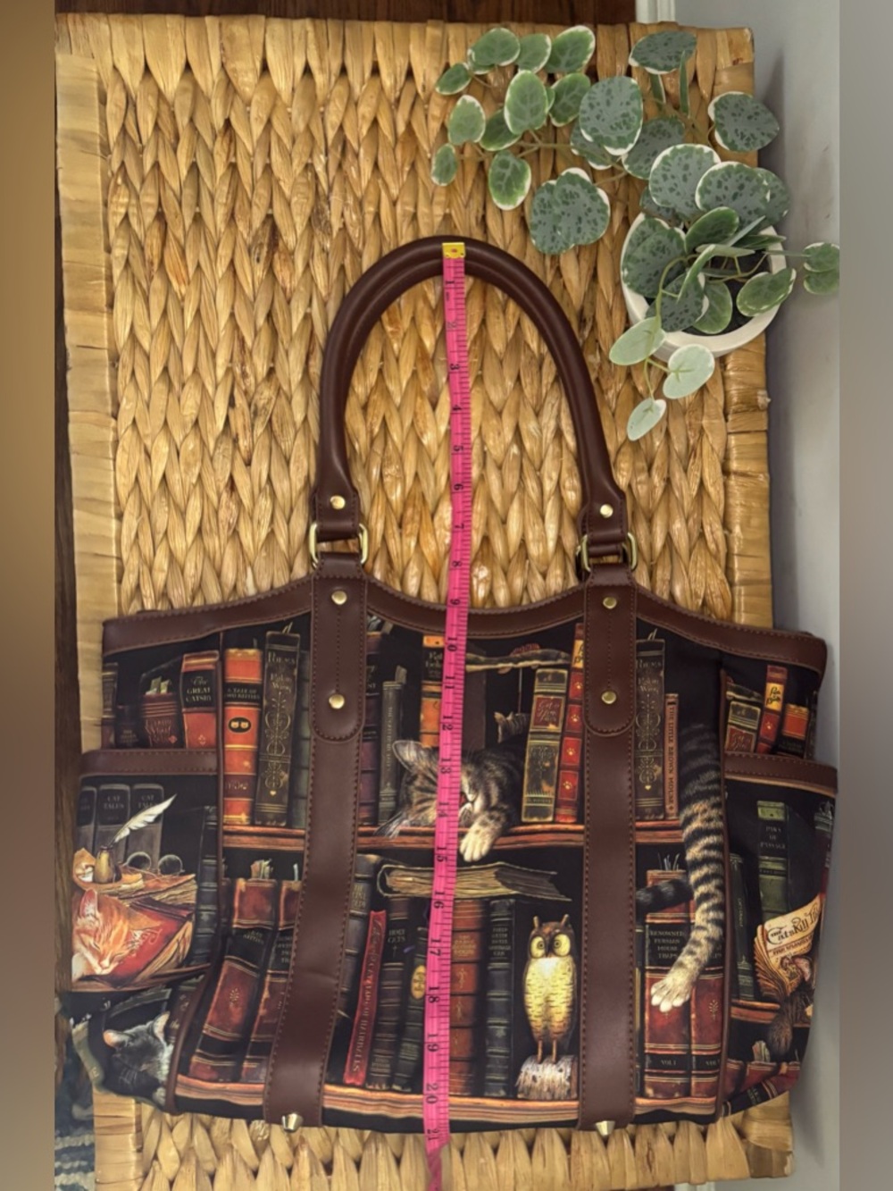 🐈Bradford Exchange Cat & Books Classic Tails Tote Bag 🐈‍⬛ - Picture 16 of 16